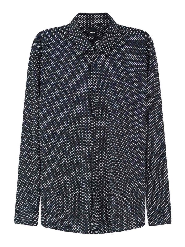 Hugo Boss: シャツ - シャツ - ダークブルー