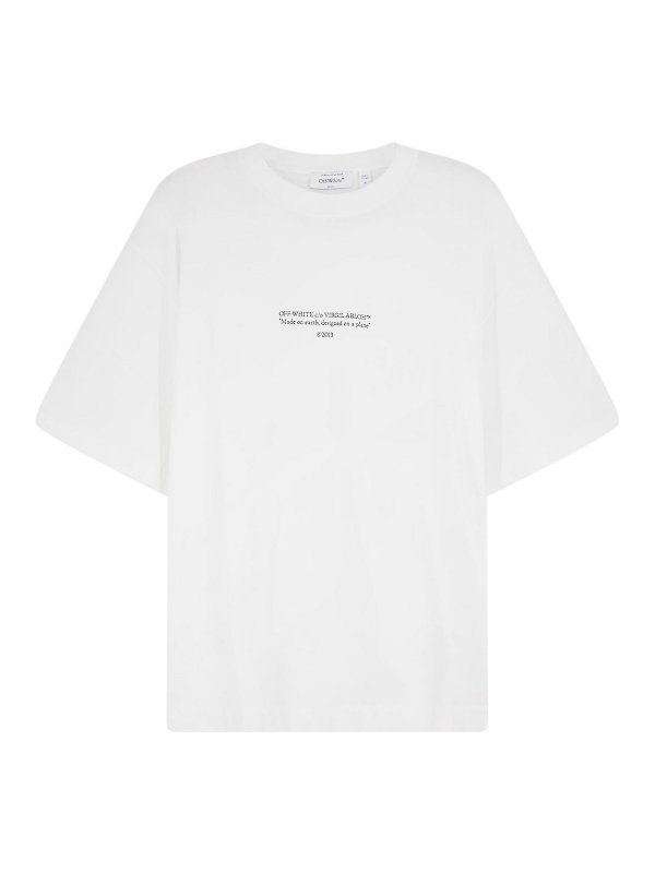 OFF-WHITE: t-shirt - T-shirt statement in cotone