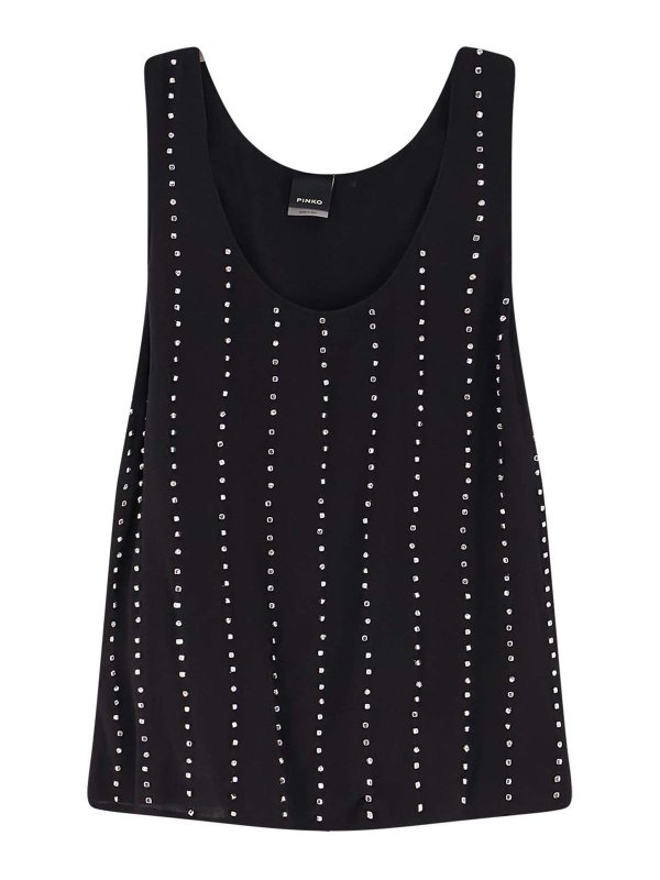 Pinko: Tops y camisetas sin mangas - Top - Negro