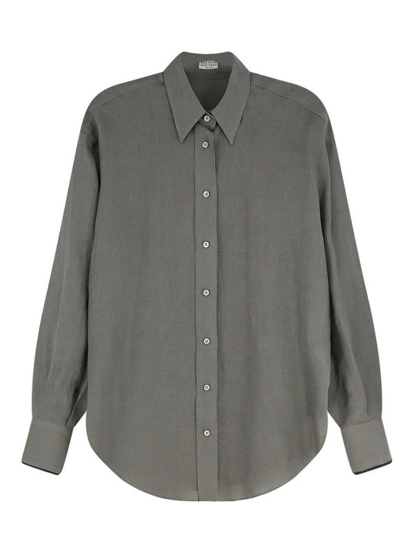BRUNELLO CUCINELLI: シャツ - シャツ - ライトブラウン