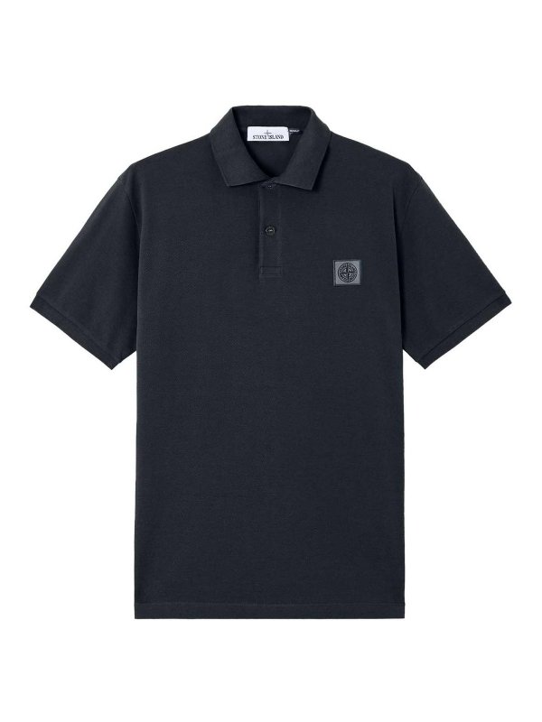 STONE ISLAND: ポロシャツ - ポロシャツ - ダークブルー