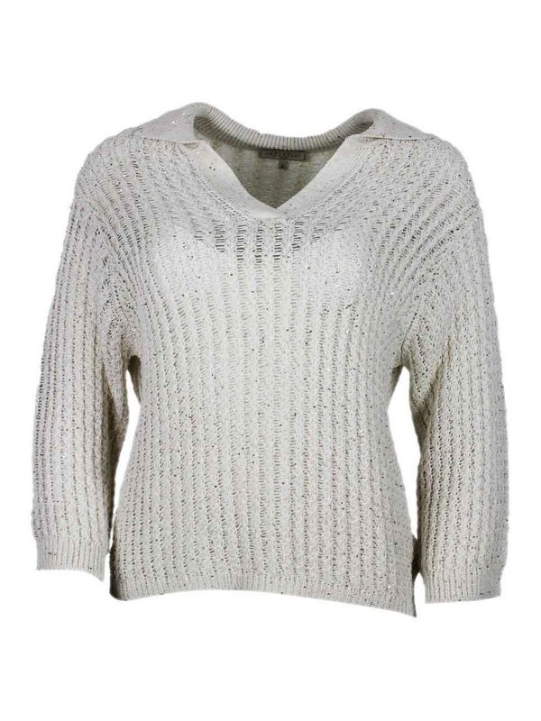 ANTONELLI FIRENZE: Pull col rond - Pull Col Rond - Crème