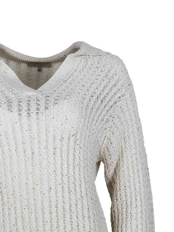 Pull Col Rond - Crème shop online: ANTONELLI FIRENZE