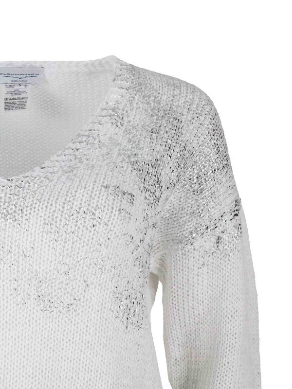 Rundhalspullover - Weiß shop online: PLOUMANAC