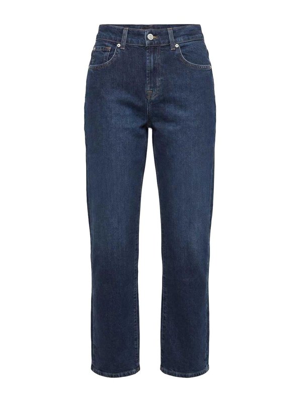 7 FOR ALL MANKIND: ストレートジーンズ - ストレートジーンズ - ブルー