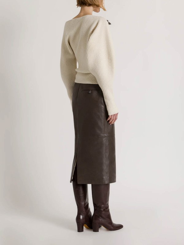 Lederrock - Braun shop online: ALBERTA FERRETTI