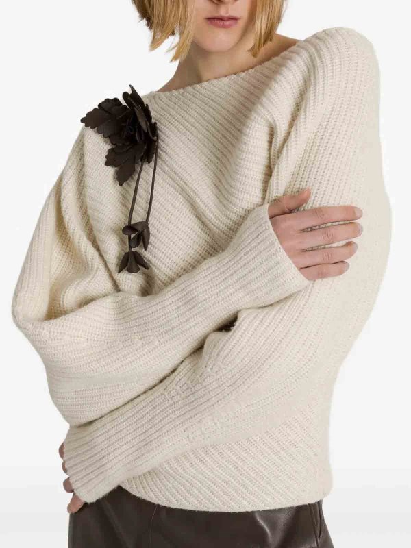 The Best Shops ALBERTA FERRETTI: Col bateau - Pull Col Bateau - Blanc