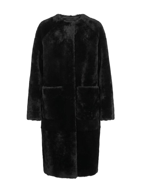Blancha: cappotti al ginocchio - Cappotto in shearling