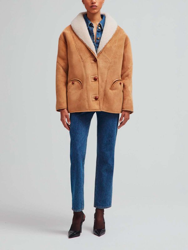 The Best Shops BLAZÉ MILANO: 毛皮＆シアリングコート - 毛皮/ムートンコート - キャメル