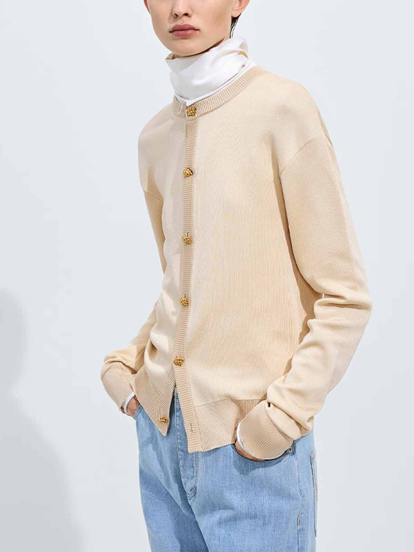 BOTTEGA VENETA: カーディガン online - カーディガン - イエロー