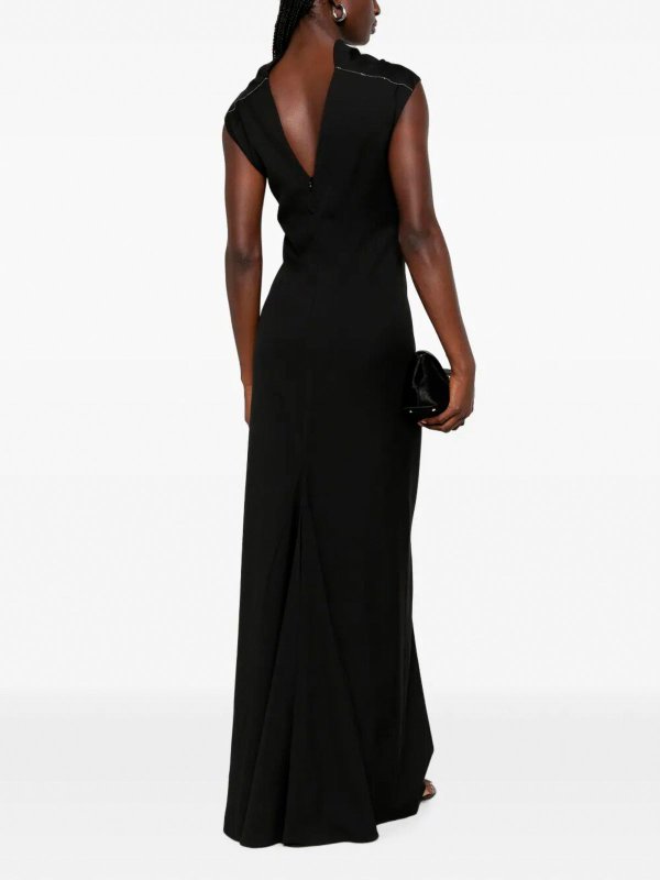Knielanges Kleid - Schwarz shop online: BRUNELLO CUCINELLI