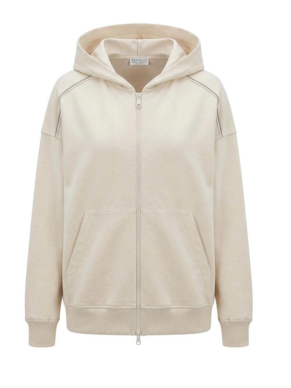 BRUNELLO CUCINELLI: Sudaderas y suéteres - Sudadera - Blanco
