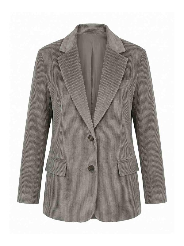 BRUNELLO CUCINELLI: Blazer - Blazer - Gris