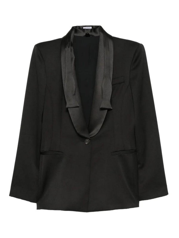 BRUNELLO CUCINELLI: Blazer - Blazer - Negro
