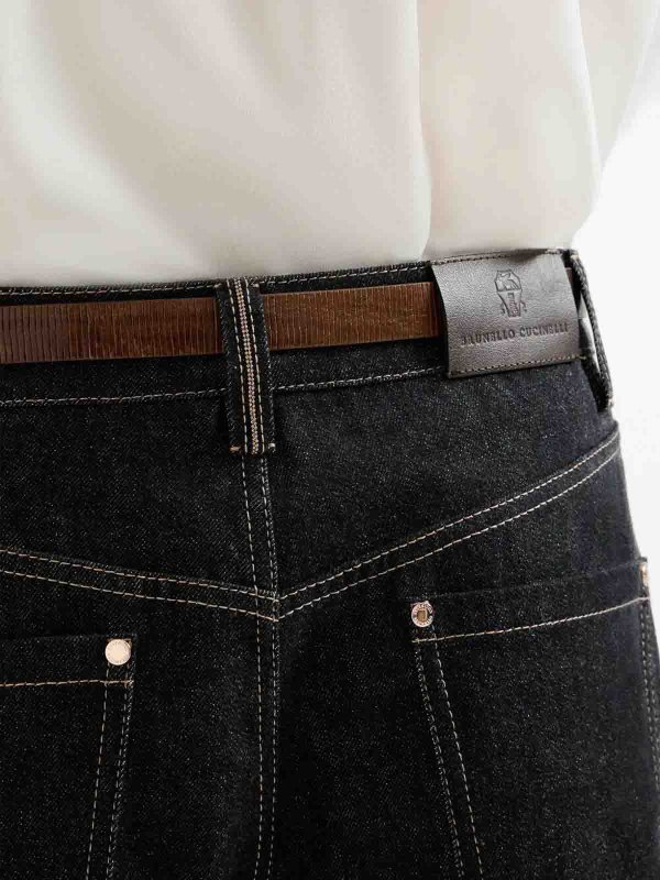 Straight Leg Jeans - Schwarz shop online: BRUNELLO CUCINELLI