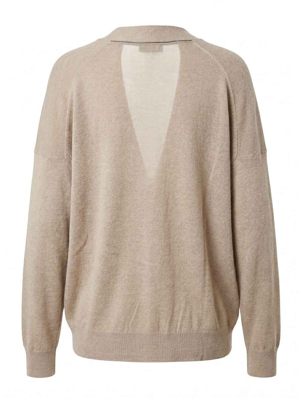 BRUNELLO CUCINELLI: カーディガン online - カーディガン - ベージュ