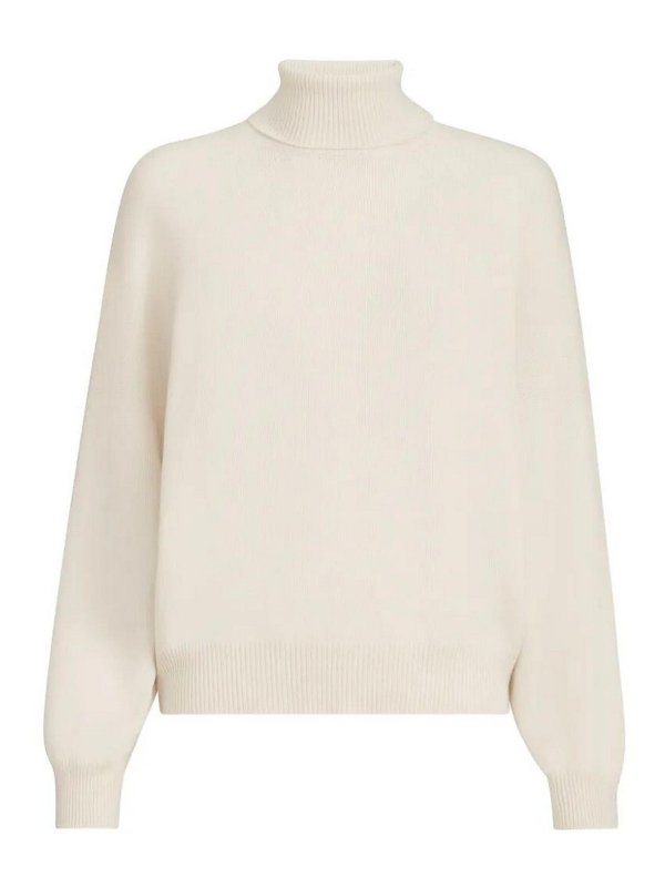 BRUNELLO CUCINELLI: Col roulé & Col polo - Pull Col Roulé - Blanc