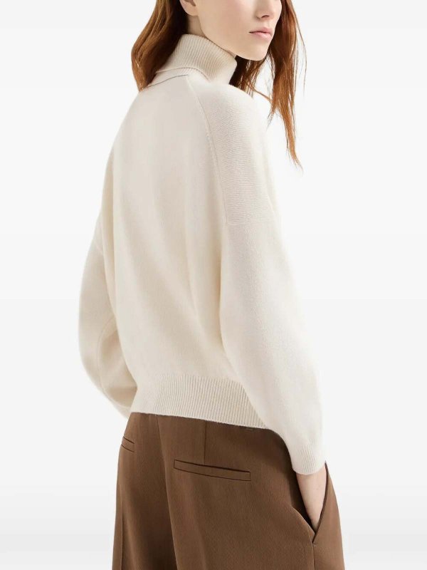 The Best Shops BRUNELLO CUCINELLI: Pull Col Roulé - Blanc