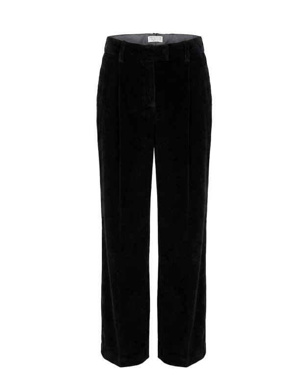 BRUNELLO CUCINELLI: カジュアルトラウザー - カジュアルパンツ - 黒