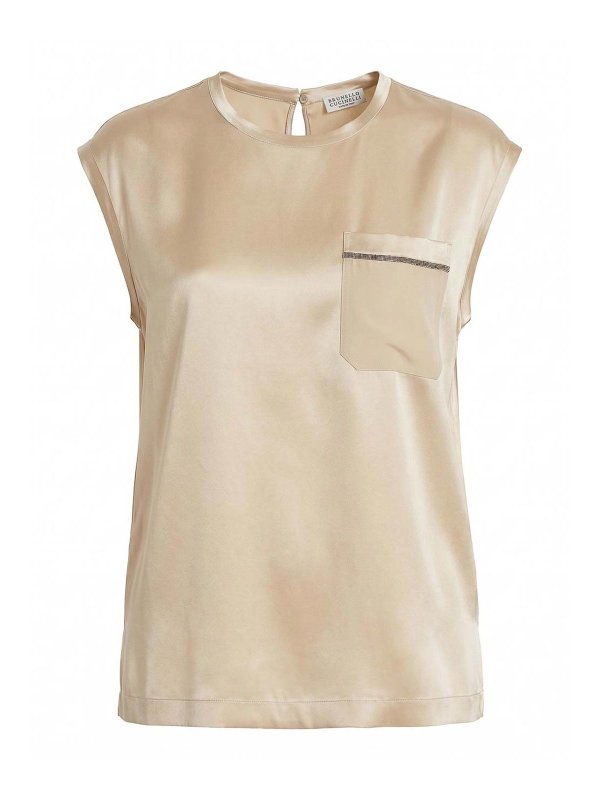 BRUNELLO CUCINELLI: Blouses - Blouse - Beige Clair