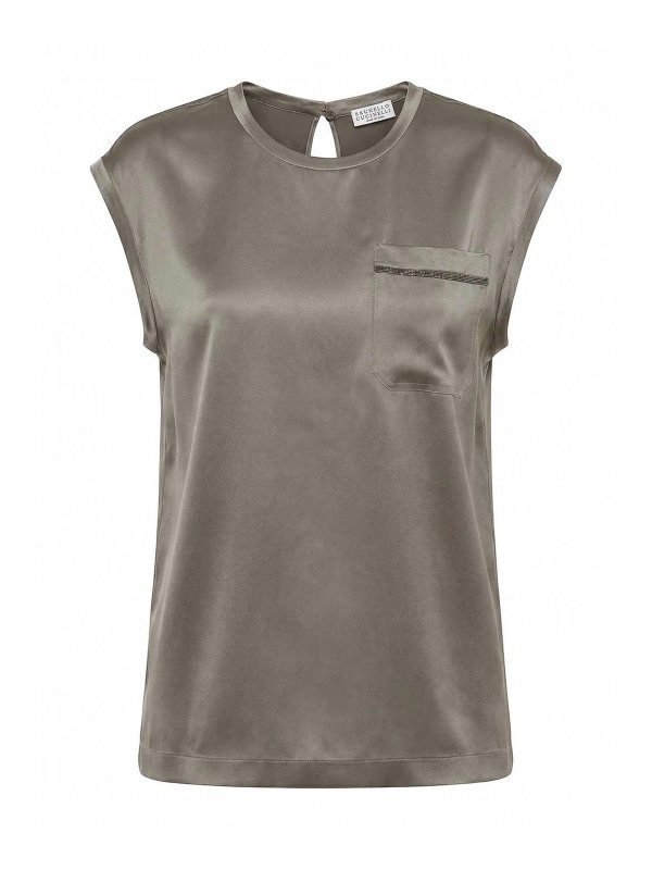BRUNELLO CUCINELLI: Blouses - Blouse - Gris