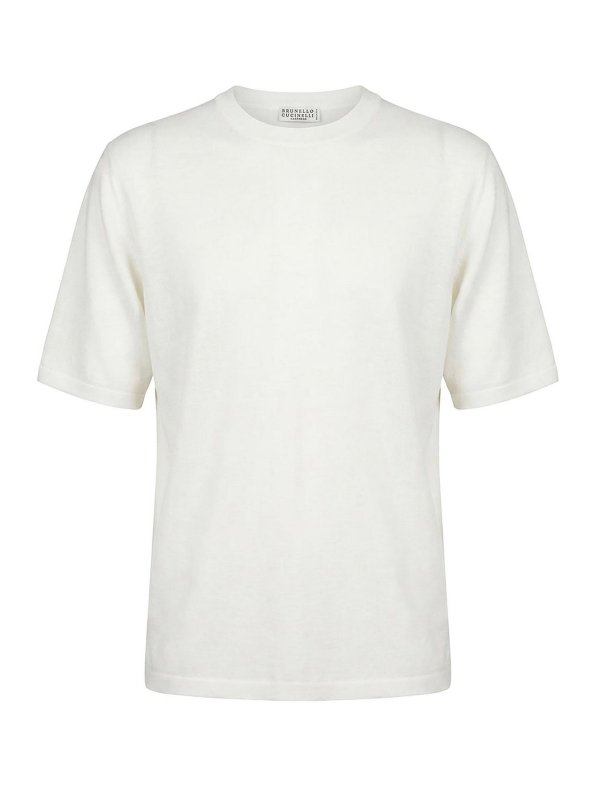 BRUNELLO CUCINELLI: Tシャツ - Tシャツ - 白