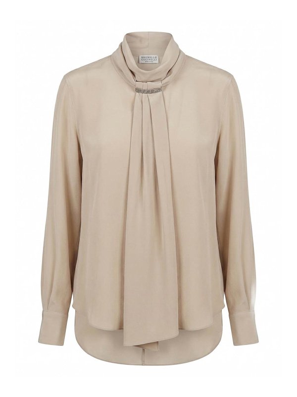 BRUNELLO CUCINELLI: Blouses - Blouse - Beige