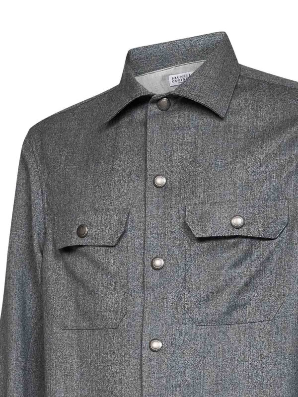 The Best Shops BRUNELLO CUCINELLI: Hemden - Hemd - Grau