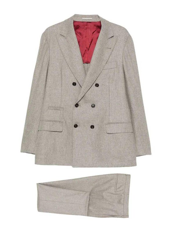 BRUNELLO CUCINELLI: Vestidos de gala - Traje - Marrón