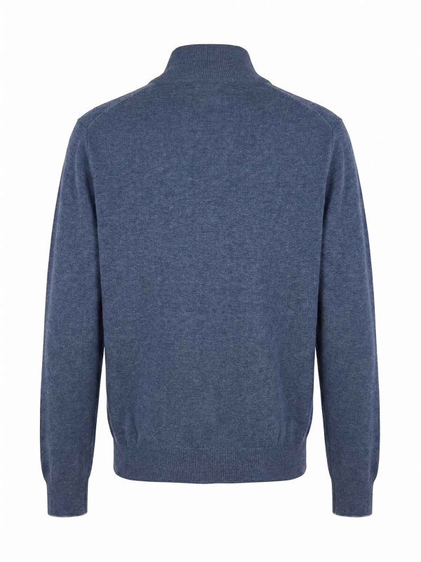 BRUNELLO CUCINELLI: Strickpullover mit Rundhalsausschnitt online - Rundhalspullover - Denim