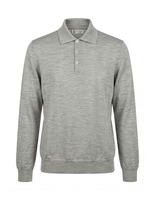 BRUNELLO CUCINELLI: Polos - Polo - Gris