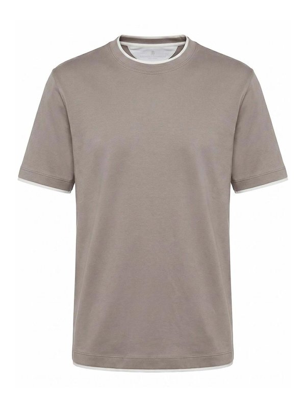 BRUNELLO CUCINELLI: T-shirts - T-Shirt - Weiß