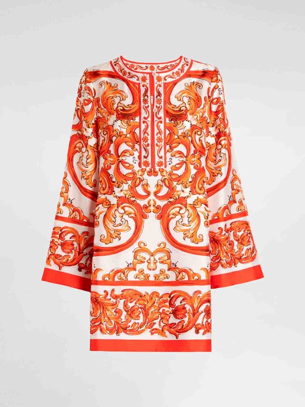 DOLCE & GABBANA: ニーレングスドレス online - 膝丈ドレス - 白