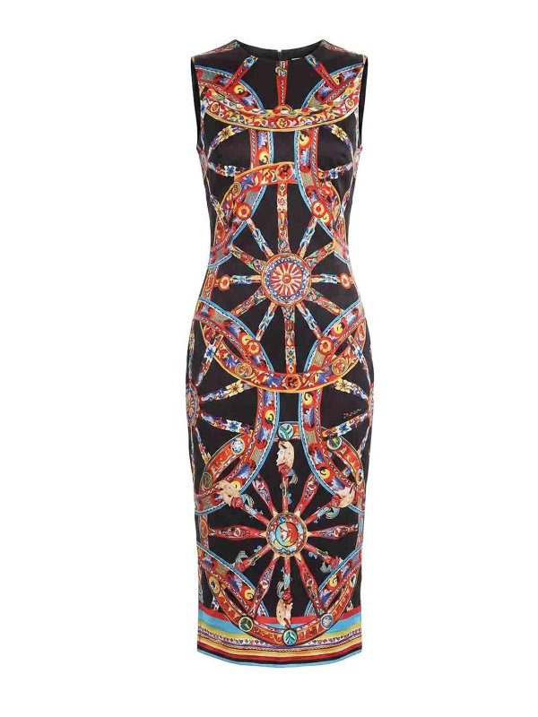 DOLCE & GABBANA: Knielange Kleider - Knielanges Kleid - Schwarz