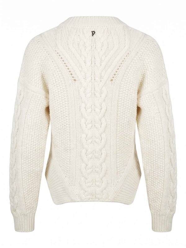 DONDUP: Strickpullover mit Rundhalsausschnitt online - Rundhalspullover - Weiß