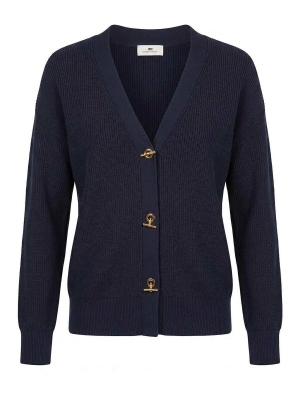 ELISABETTA FRANCHI: カーディガン - カーディガン - ブルー