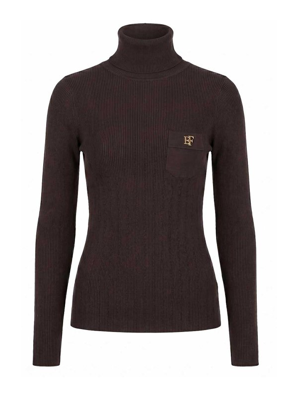 ELISABETTA FRANCHI: クルーネック - クルーネック - ブラウン
