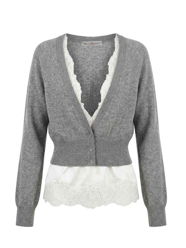 ERMANNO SCERVINO: カーディガン - カーディガン - グレー