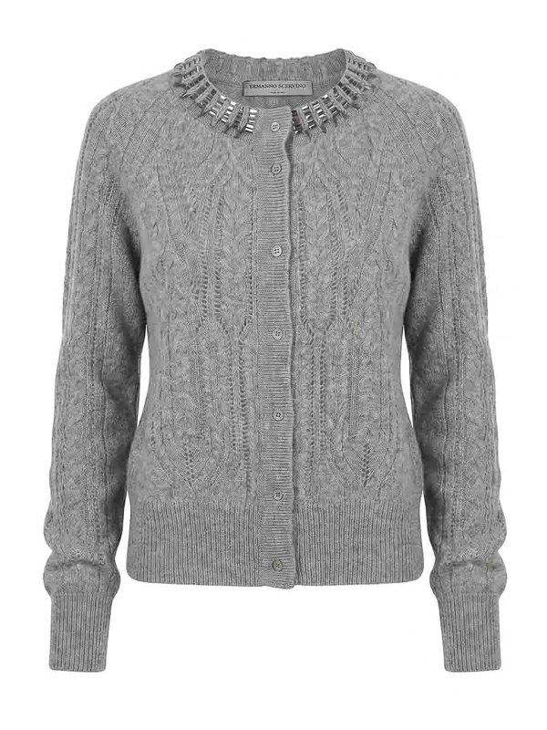 ERMANNO SCERVINO: Cardigans - Cardigan - Grau