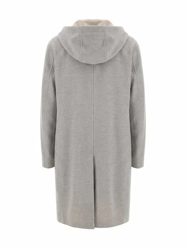 LARDINI: knee length coats online - Double Face Coat