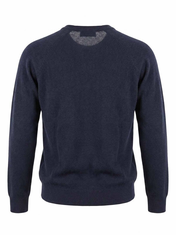 MALO: Strickpullover mit Rundhalsausschnitt online - Rundhalspullover - Blau