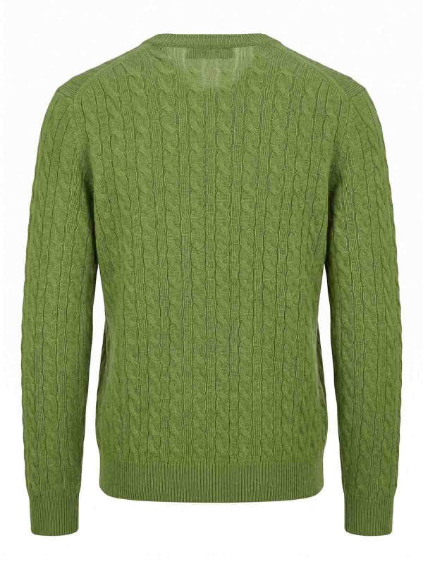 MALO: Strickpullover mit Rundhalsausschnitt online - Rundhalspullover - Grün