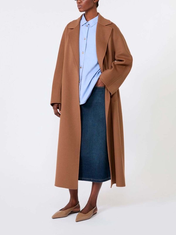 The Best Shops Max Mara: Abrigos semilargos - Abrigo Midi - Beis