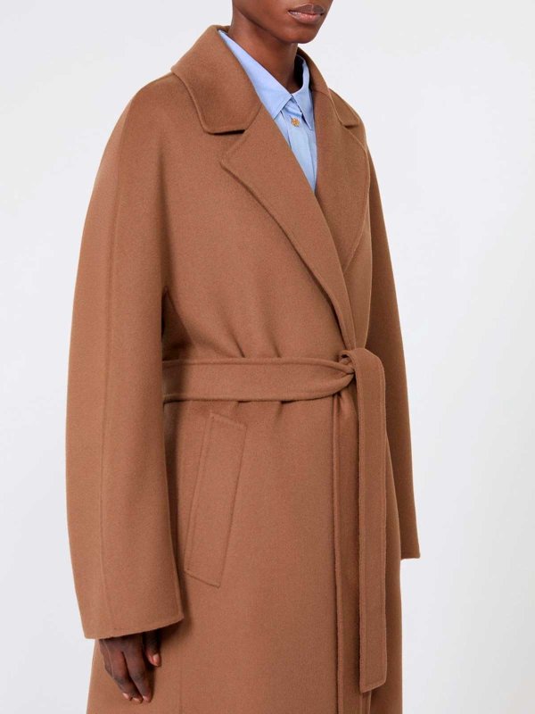 The Best Shops Max Mara: Abrigo Midi - Beis