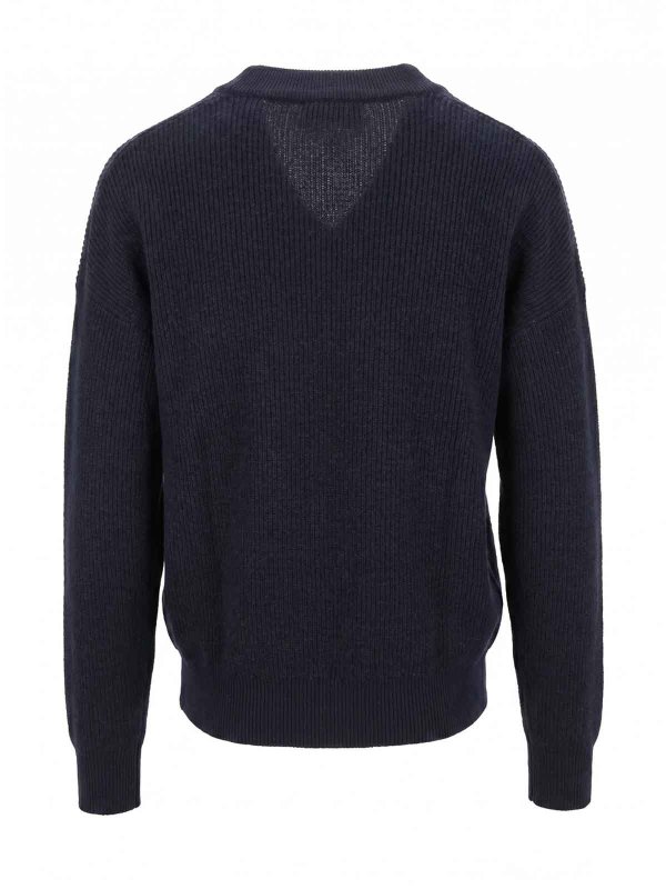 PESERICO: Strickpullover mit V-Ausschnitt online - V-Pullover - Blau