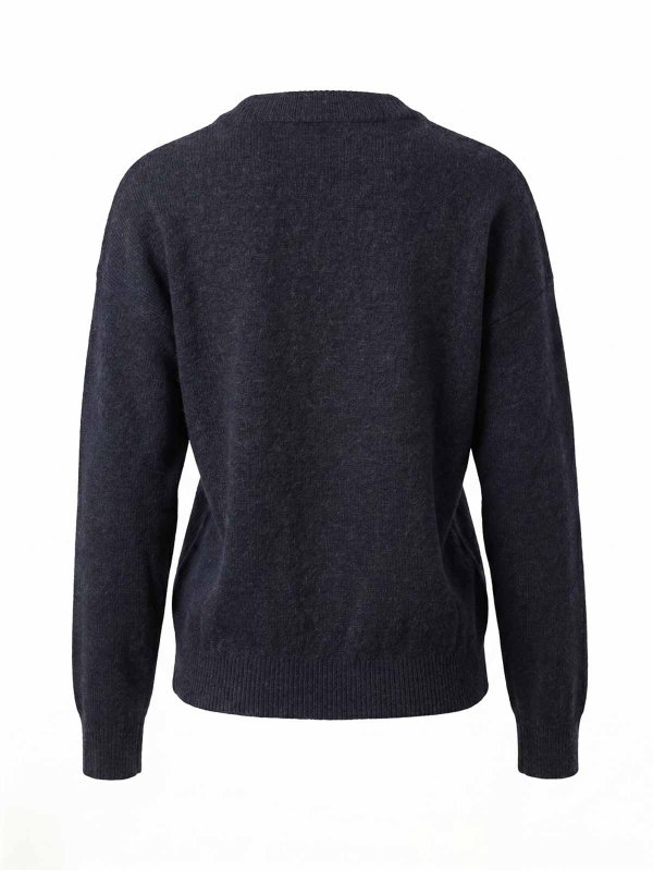 PESERICO: Strickpullover mit Rundhalsausschnitt online - Rundhalspullover - Blau