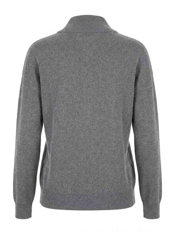 PESERICO: Strickpullover mit Rundhalsausschnitt online - Rundhalspullover - Grau