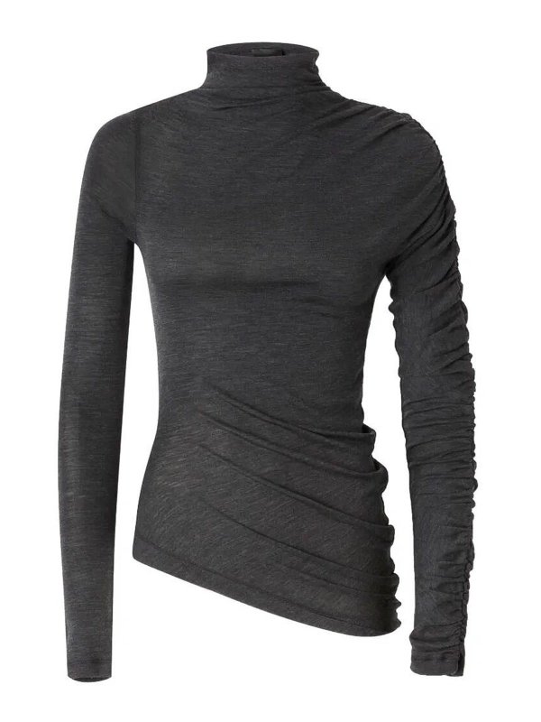 Pinko: Rollkragenpullover  und Polo-Ausschnitt - Rollkragenpullover - Grau