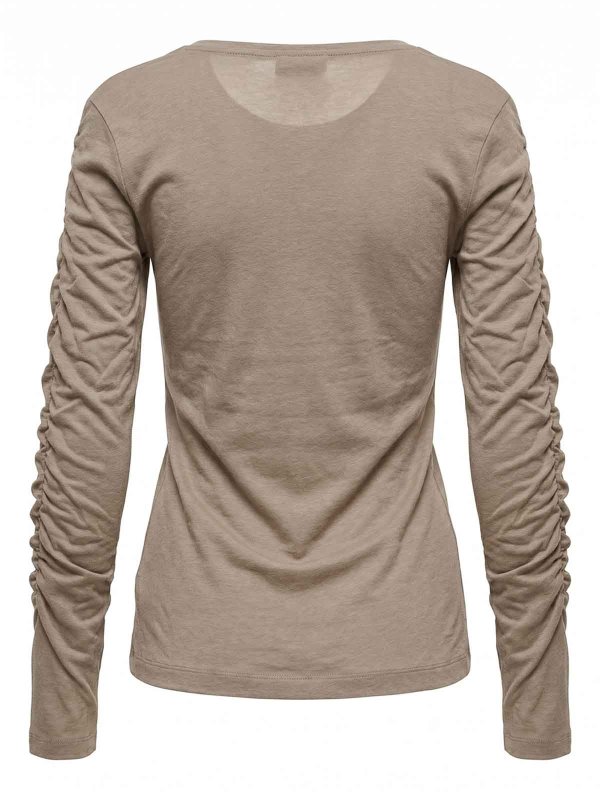 Pinko: Strickpullover mit Rundhalsausschnitt online - Rundhalspullover - Beige