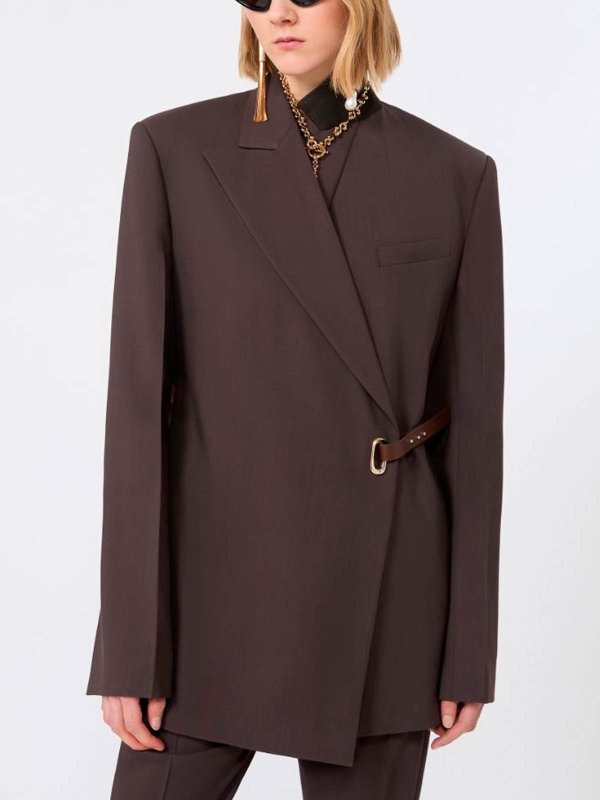 The Best Shops SPORTMAX: カジュアルジャケット - ダークブラウン